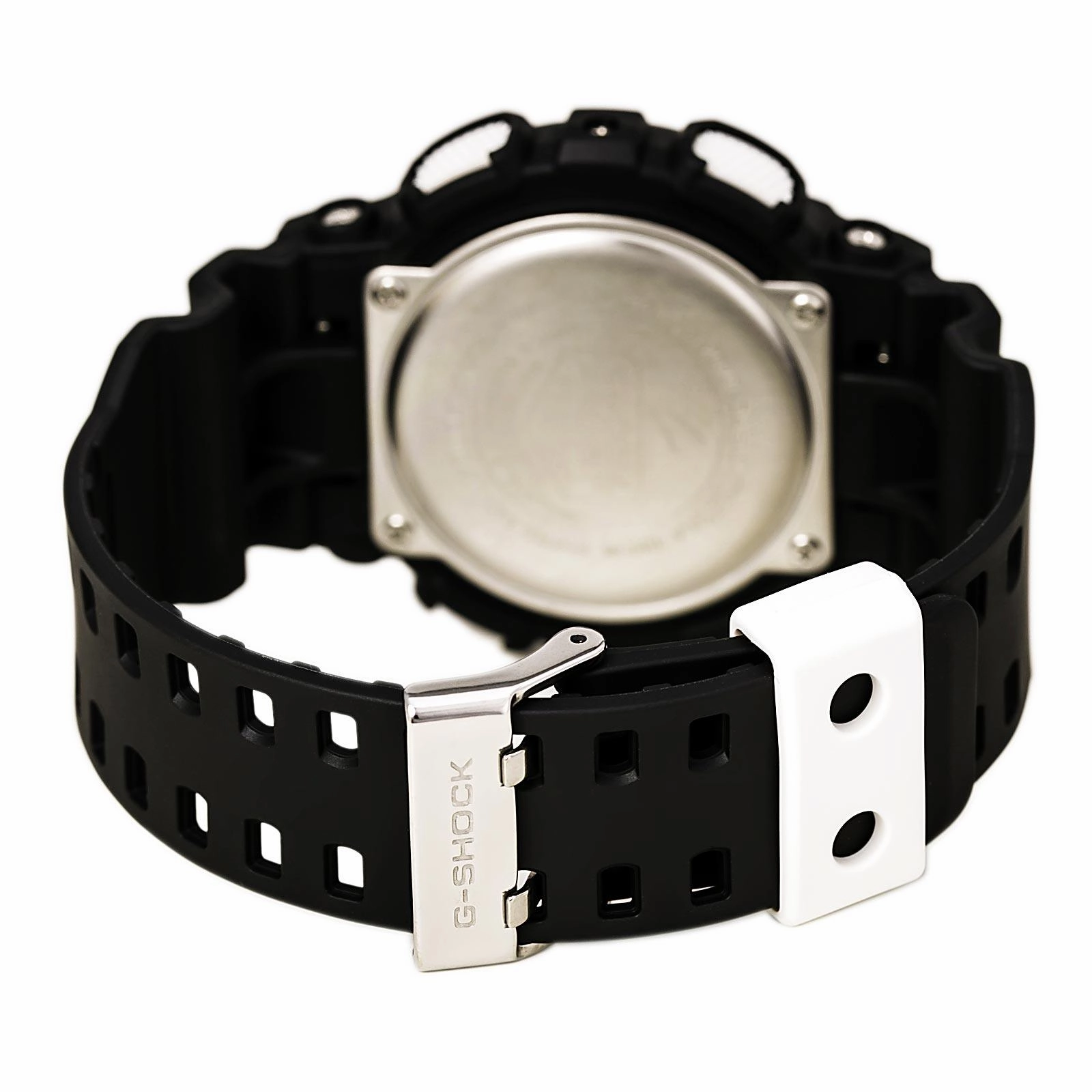 Casio Men's World Time Watch - G-Shock Dive Resin Strap Ana-Digi Dial | GA100BW-1A