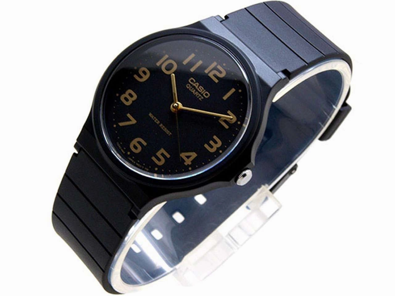 Casio MQ-24-1B2LDF Silicon Black Strap Watch for Men