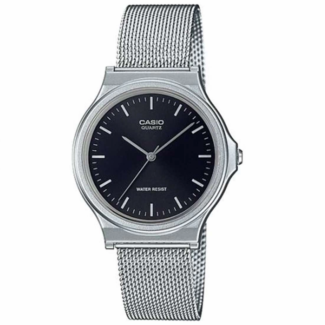 Casio MQ-24M-1EDF Stainless Steel Mesh Strap Watch for Women