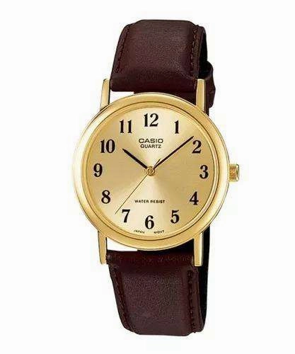 Casio MTP-1095Q-9B1D Brown Leather Strap Watch for Men and Women