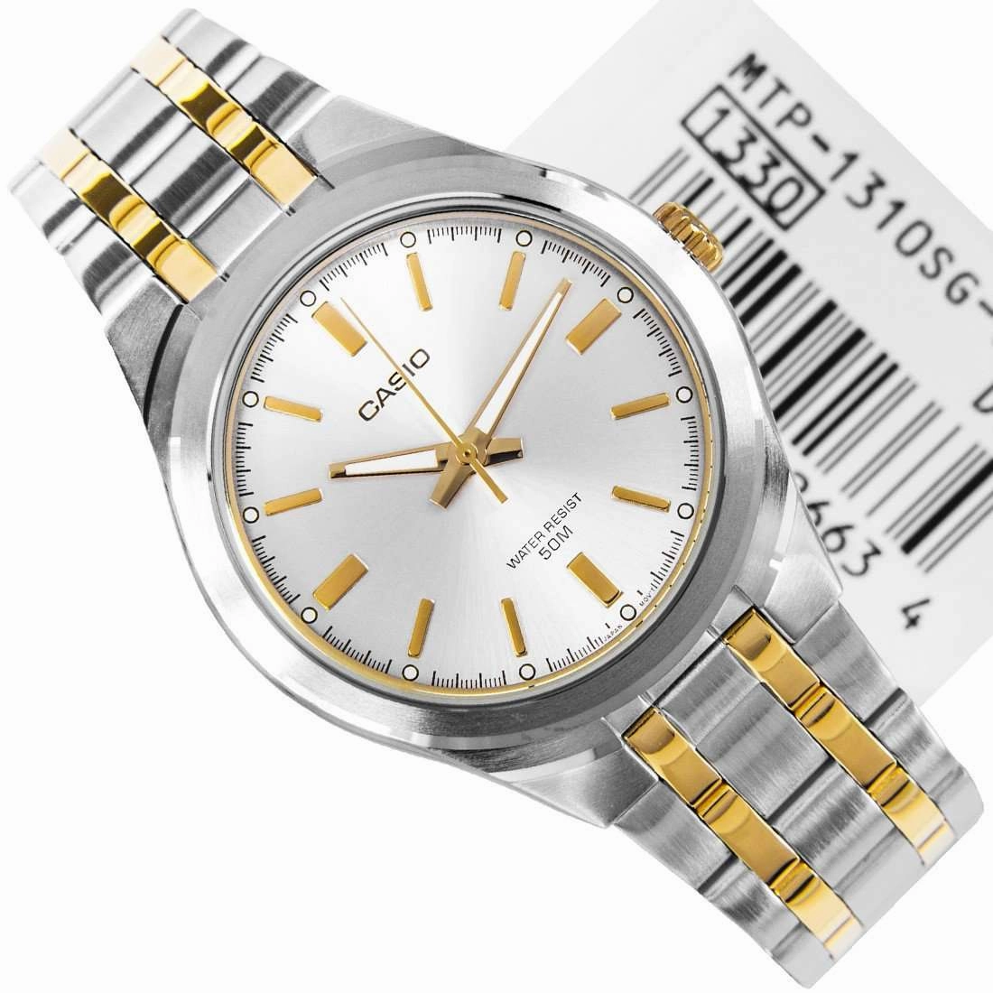Casio MTP-1308SG-7AVDF Two Tone Stainless Steel Strap Watch for Men