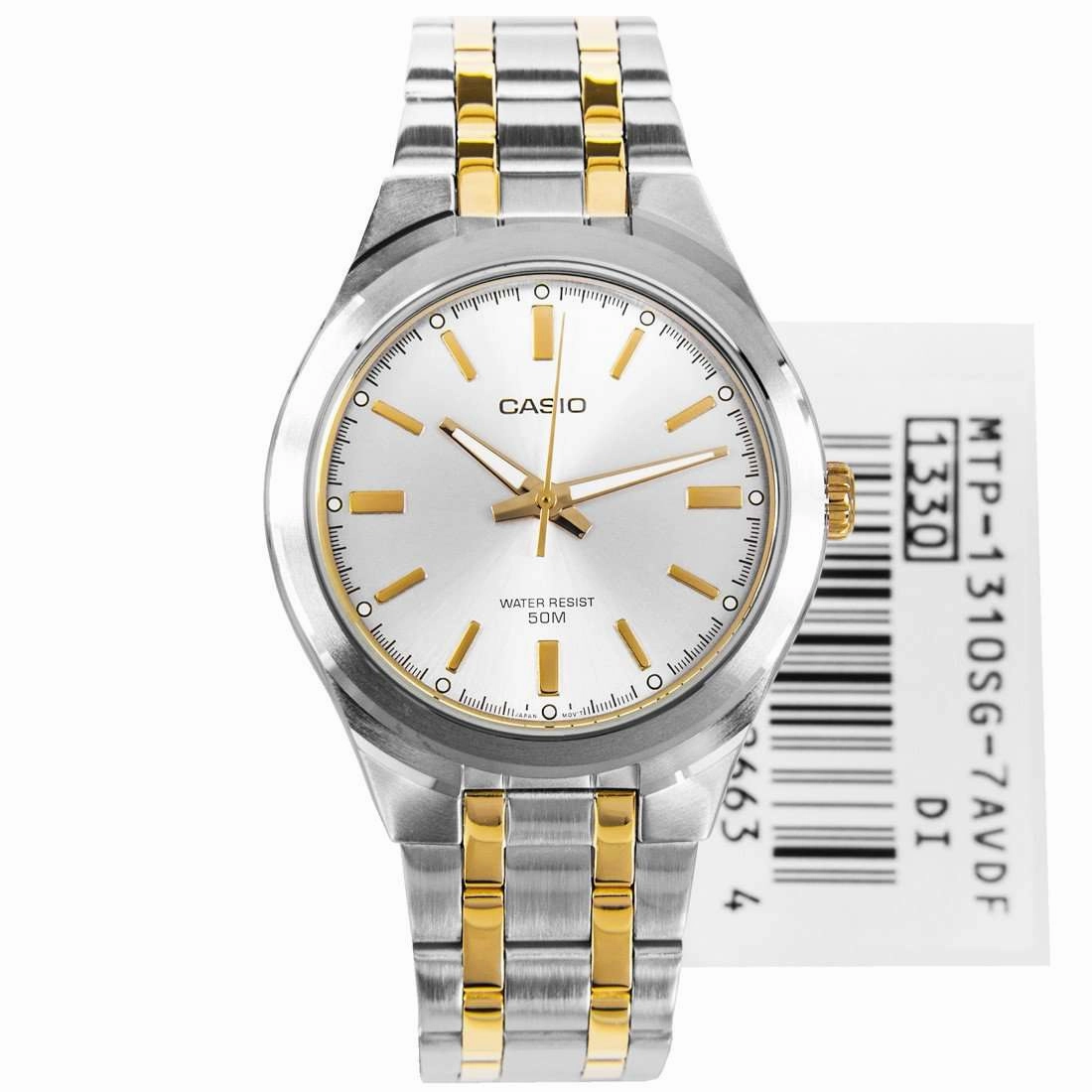Casio MTP-1308SG-7AVDF Two Tone Stainless Steel Strap Watch for Men