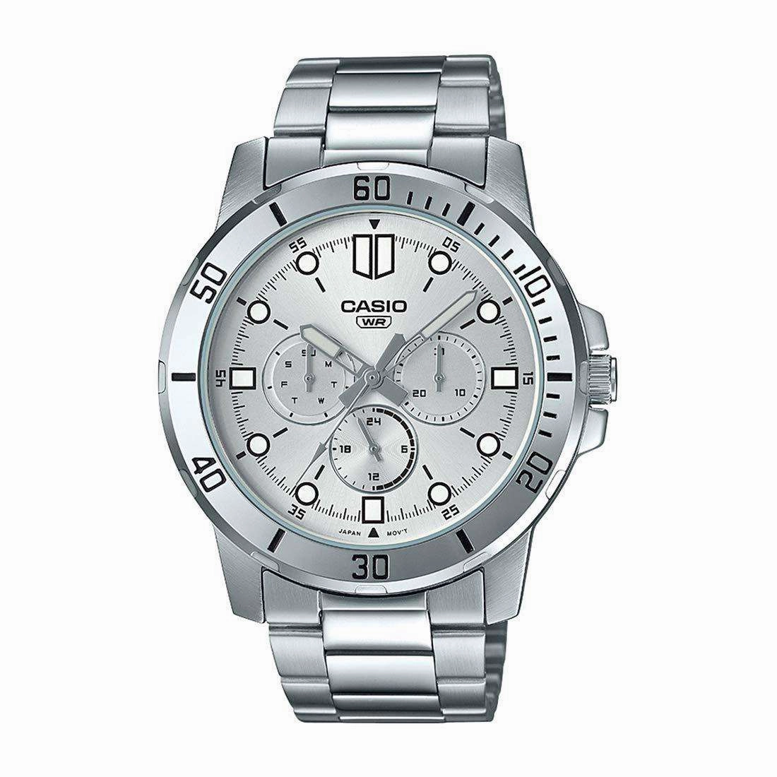 Casio MTP-VD300D-7E Silver Stainless Watch