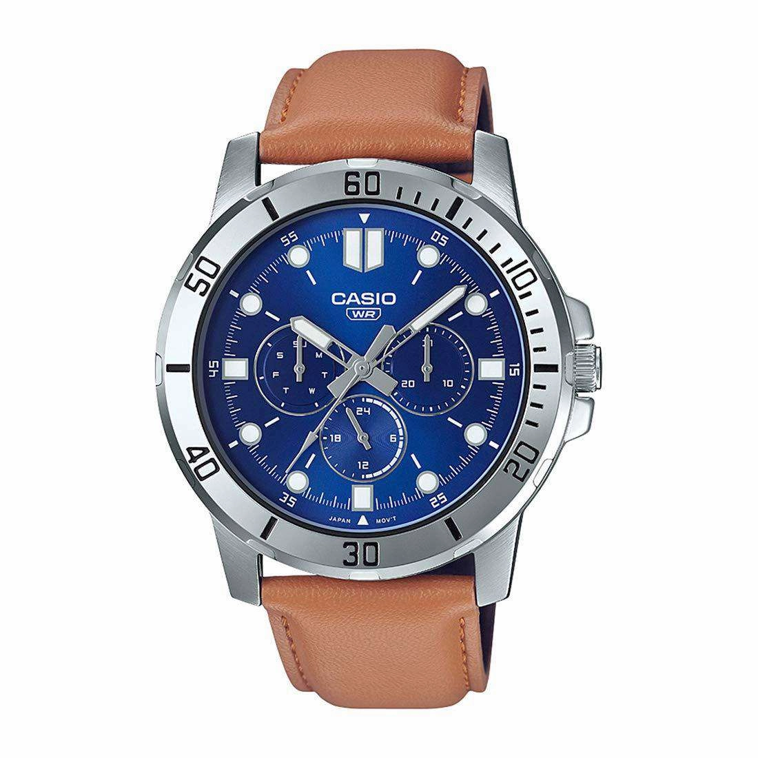 Casio MTP-VD300L-2E Brown Leather Watch for Men