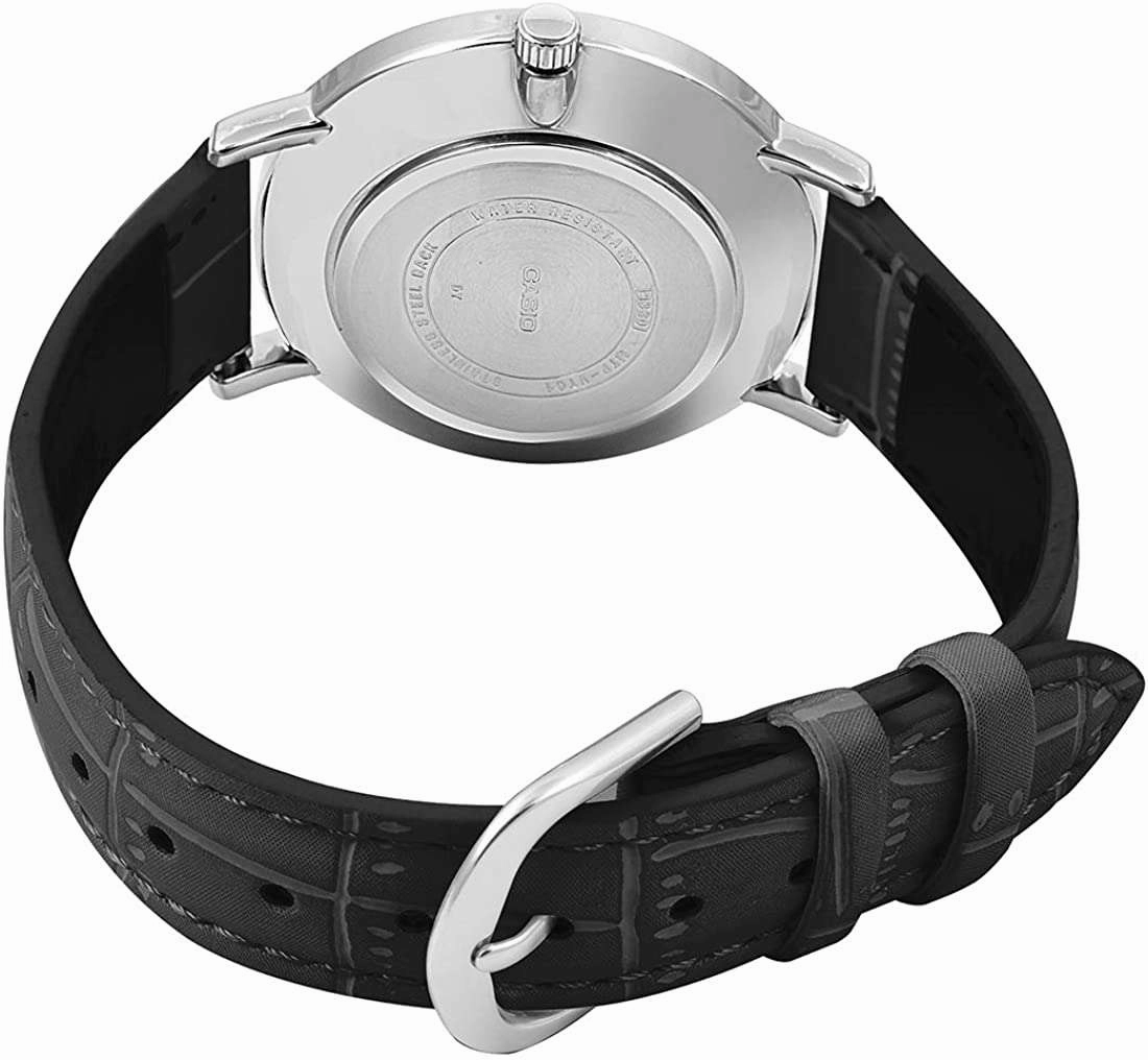 Casio MTP-VT01L-7B1UDF Black Leather Watch for Men