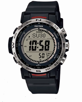 Casio Pro Trek Tough Solar Black Resin Band Watch PRW35-1A
