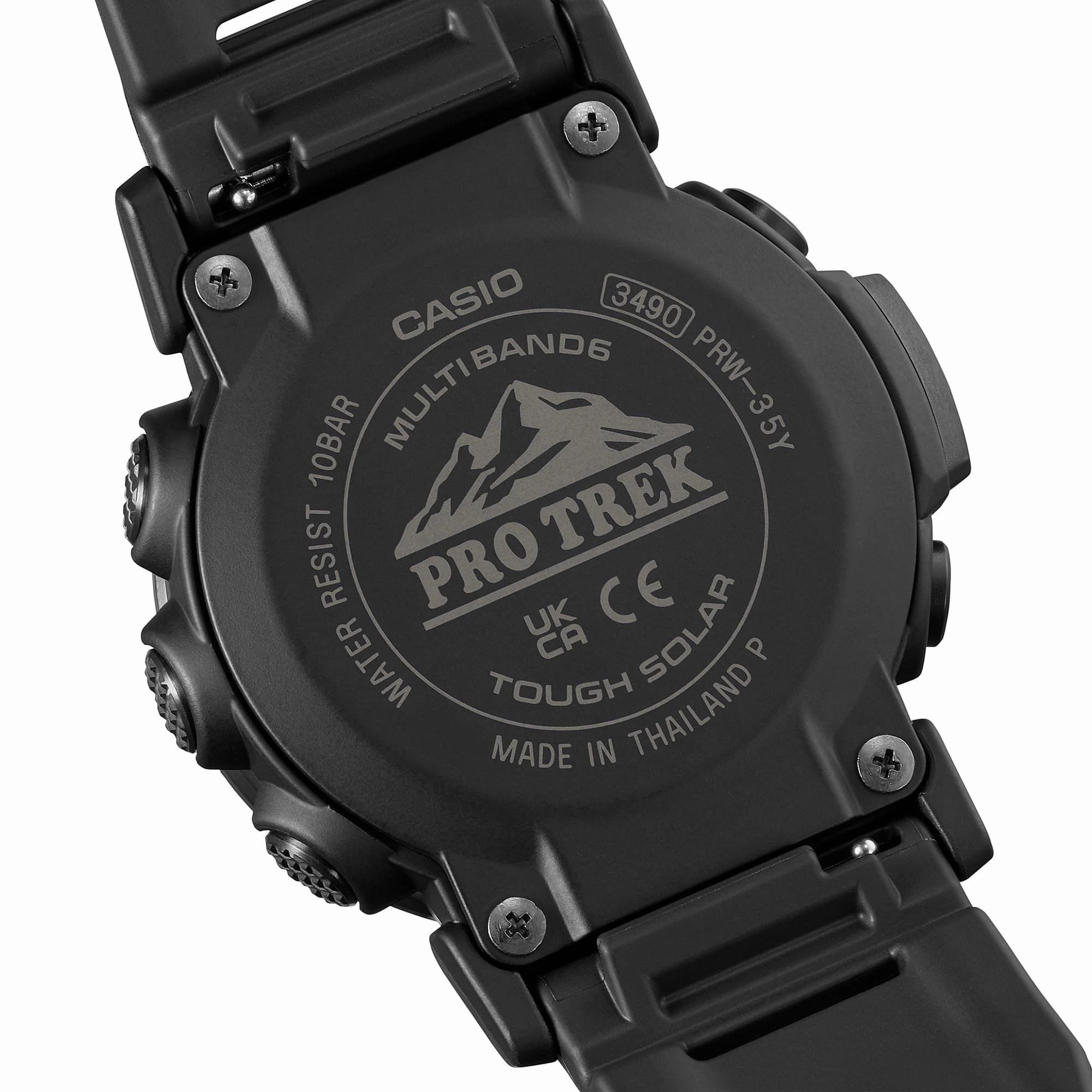 Casio Pro Trek Tough Solar Black Resin Band Watch PRW35Y-1B