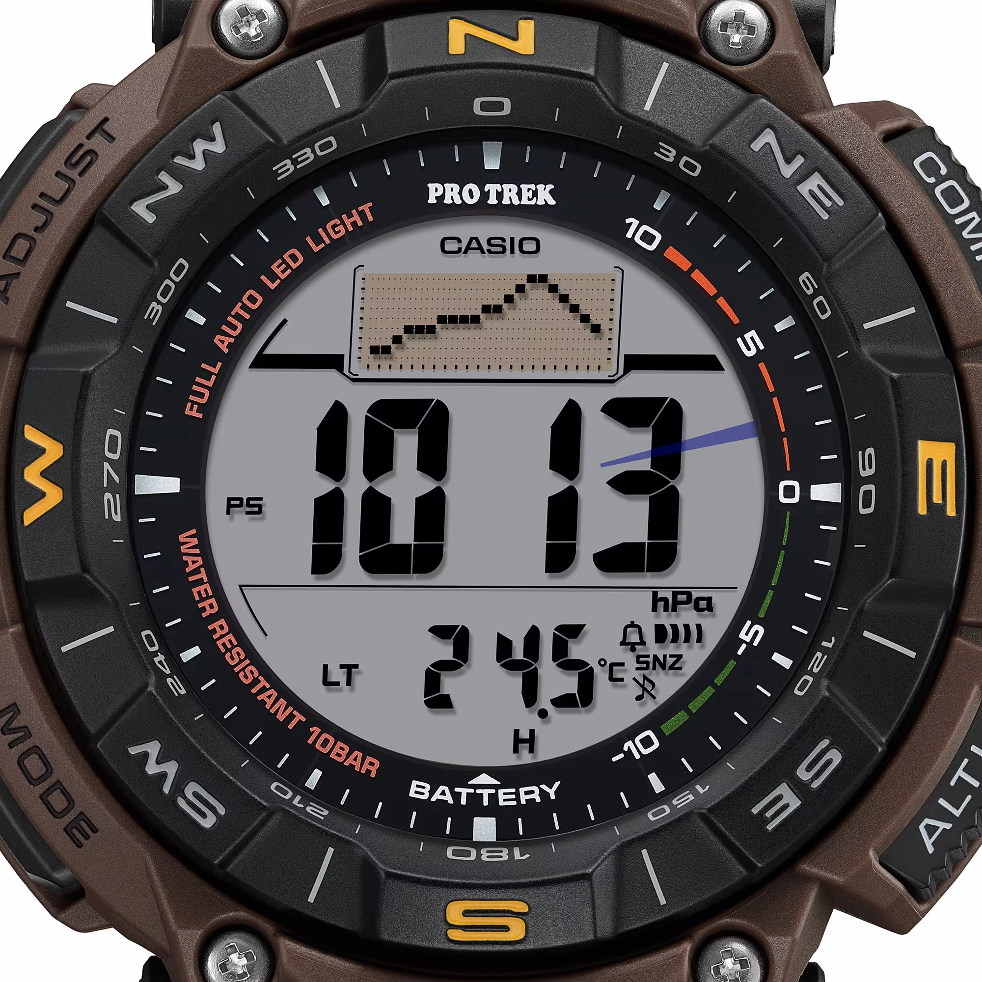 Casio Protrek CLIMBING COYOTE BROWN Triple Sensor Solar Mens Watch PRG340L-5