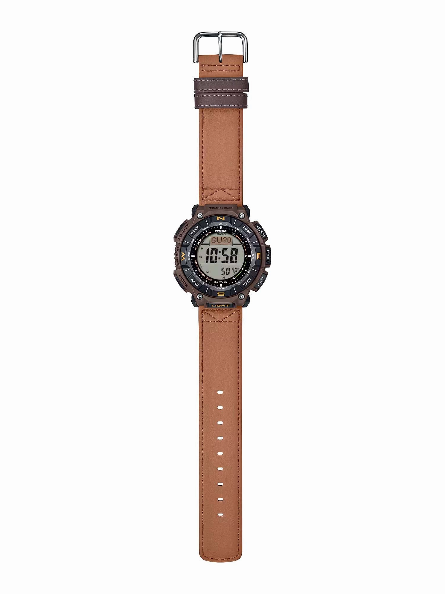 Casio Protrek CLIMBING COYOTE BROWN Triple Sensor Solar Mens Watch PRG340L-5