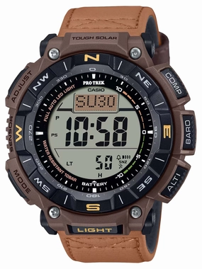 Casio Protrek CLIMBING COYOTE BROWN Triple Sensor Solar Mens Watch PRG340L-5