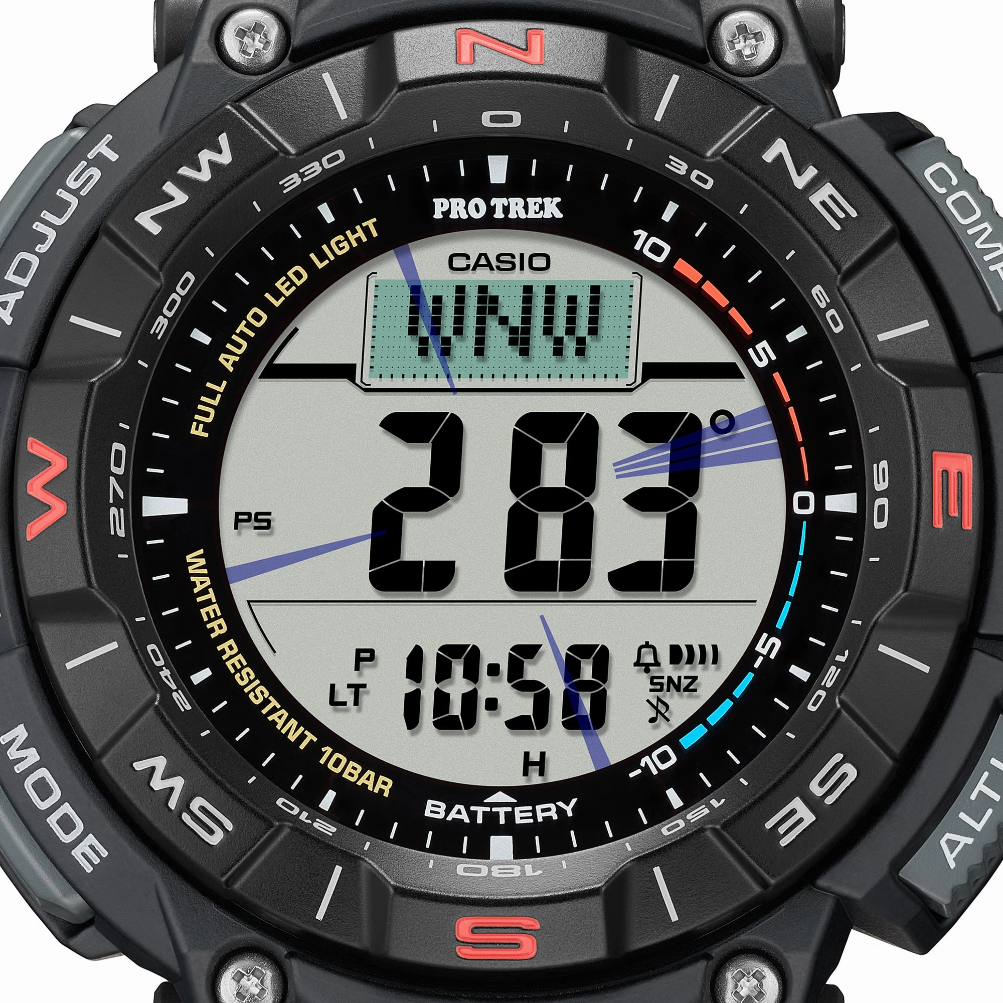 Casio Protrek Digital Solar Black Resin Band Watch PRG340-1D