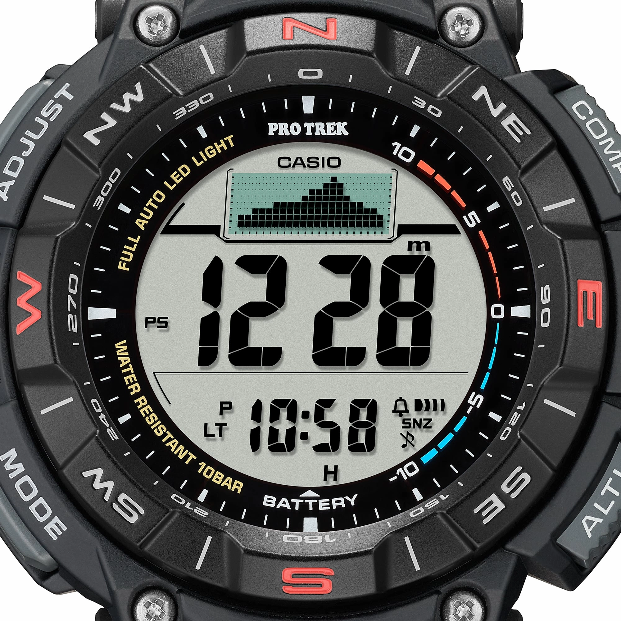 Casio Protrek Digital Solar Black Resin Band Watch PRG340-1D