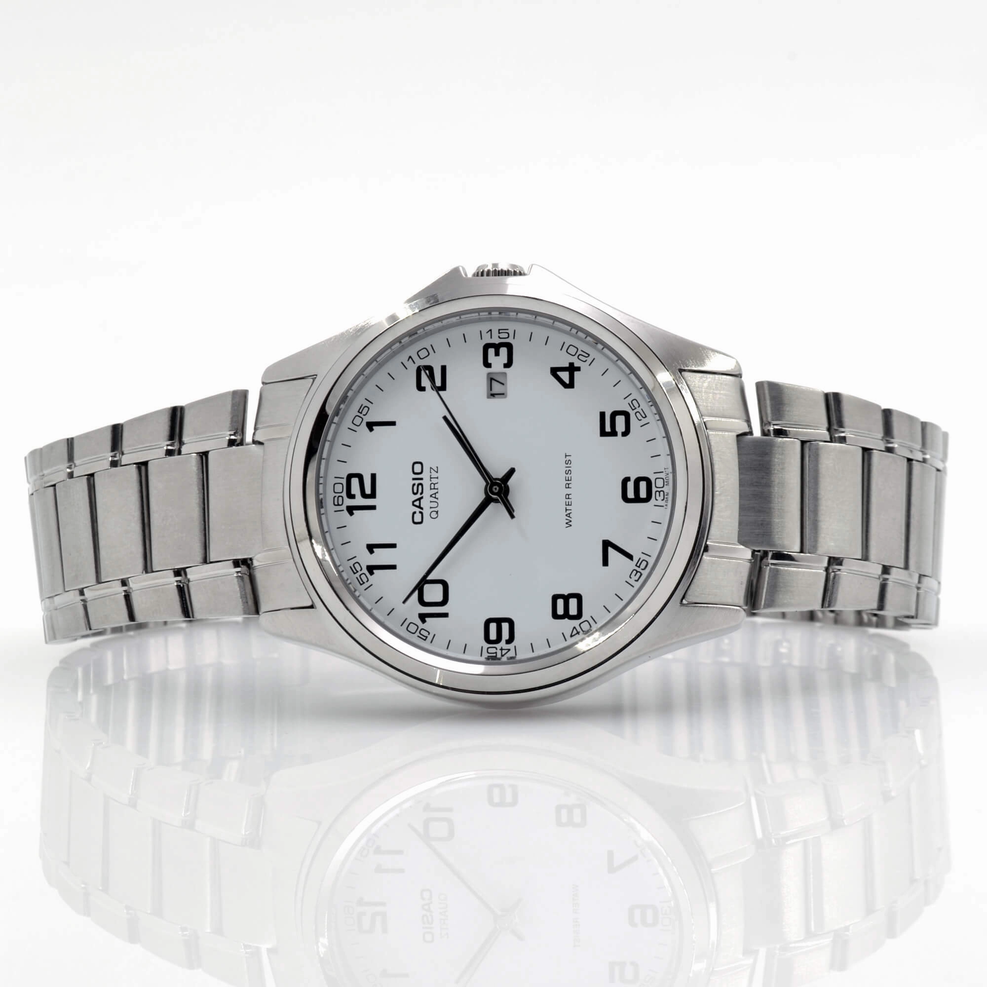 Casio Stainless steel Case Silver Band Watch | MTP-1183-7B