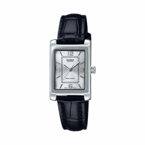Casio Standard Ana Tunneau Black Leather Strap Watch LTP1234LL-7A