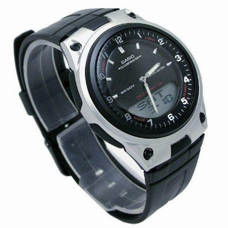 Casio Standard AW-80-1A Black/Silver Resin Strap Watch for Men