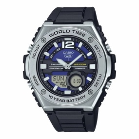 Casio Standard Black Resin Band Purple Dial Watch MWQ100-2A