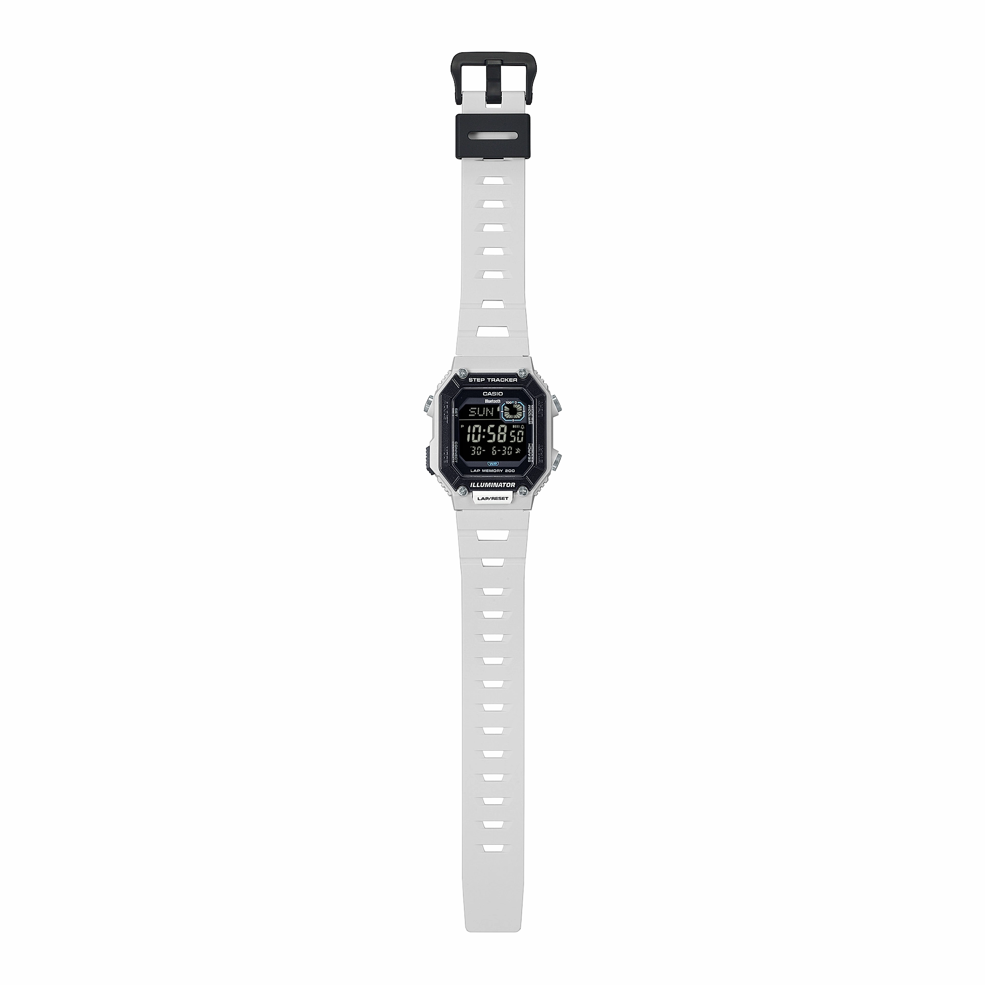 Casio Step Tracker White Resin Band Watch WSB1000-8B