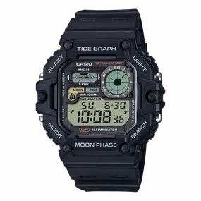 Casio Timeless Black Resin Band Watch with Precision Timekeeping WS1700H-1A