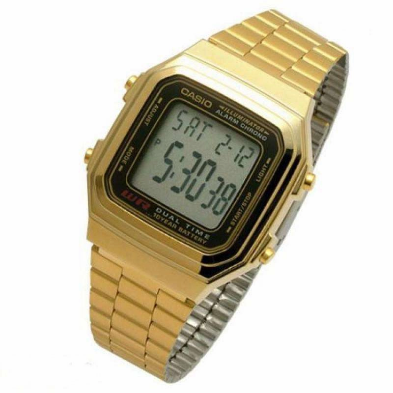 Casio Vintage A178WGA-1A Gold Plated Watch For Men and Women