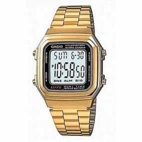 Casio Vintage A178WGA-1A Gold Plated Watch For Men and Women