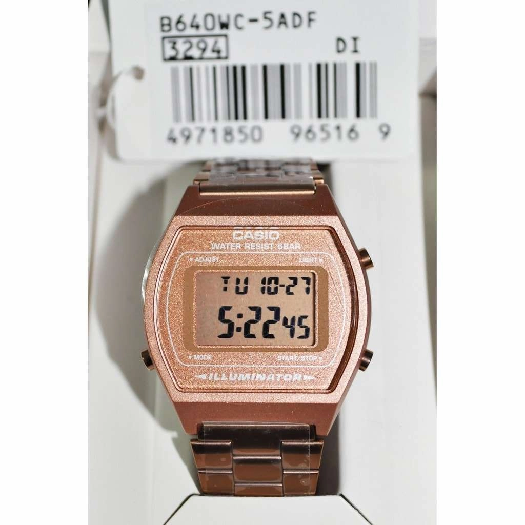 Casio Vintage B640WC-5A Rose Gold Watch for Men and Women