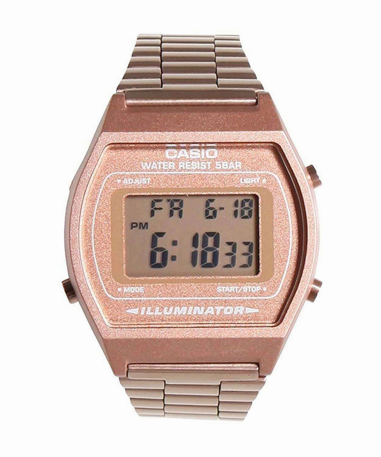 Casio Vintage B640WC-5A Rose Gold Watch for Men and Women