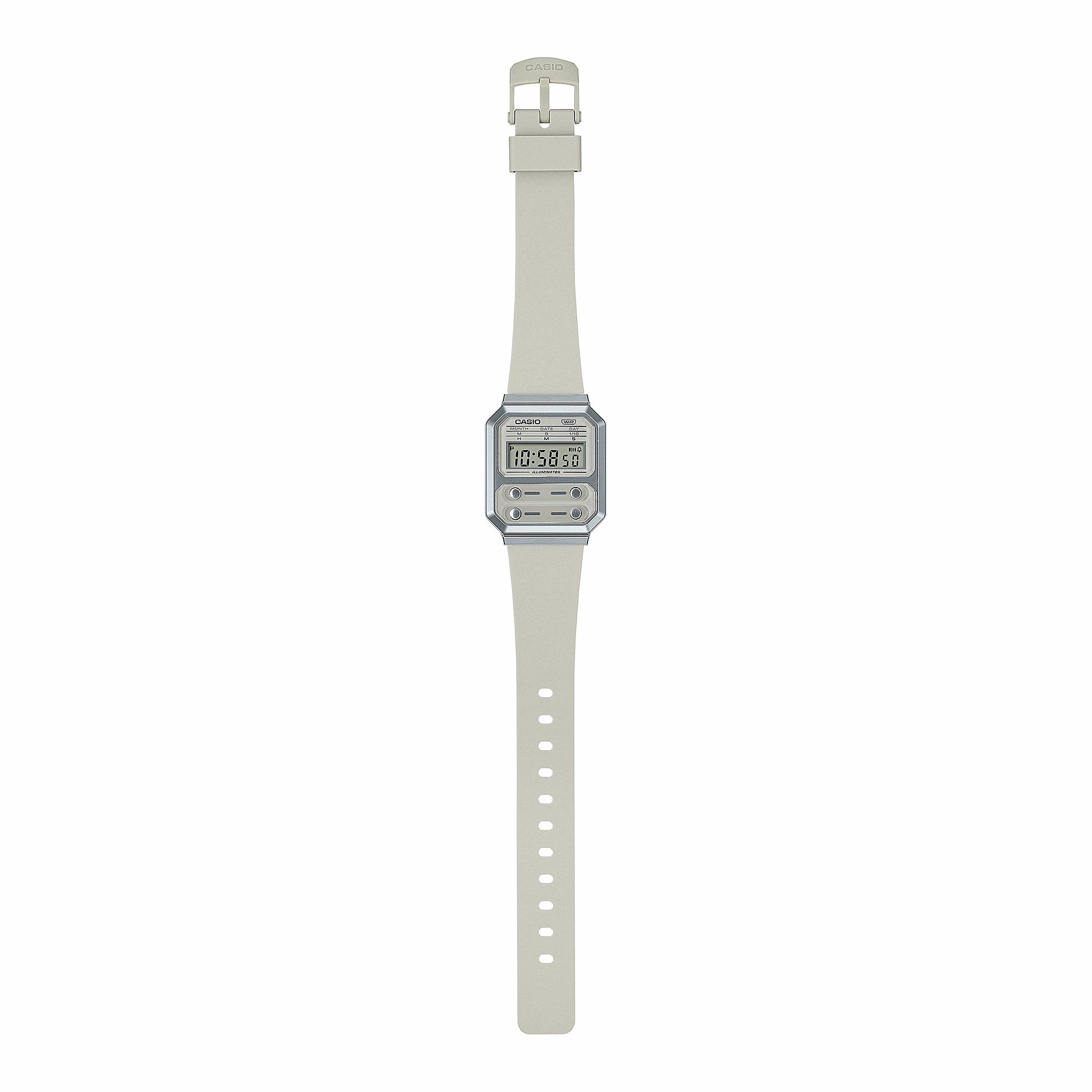 Casio Vintage Digital White Resin Band Watch A100WEF-8A