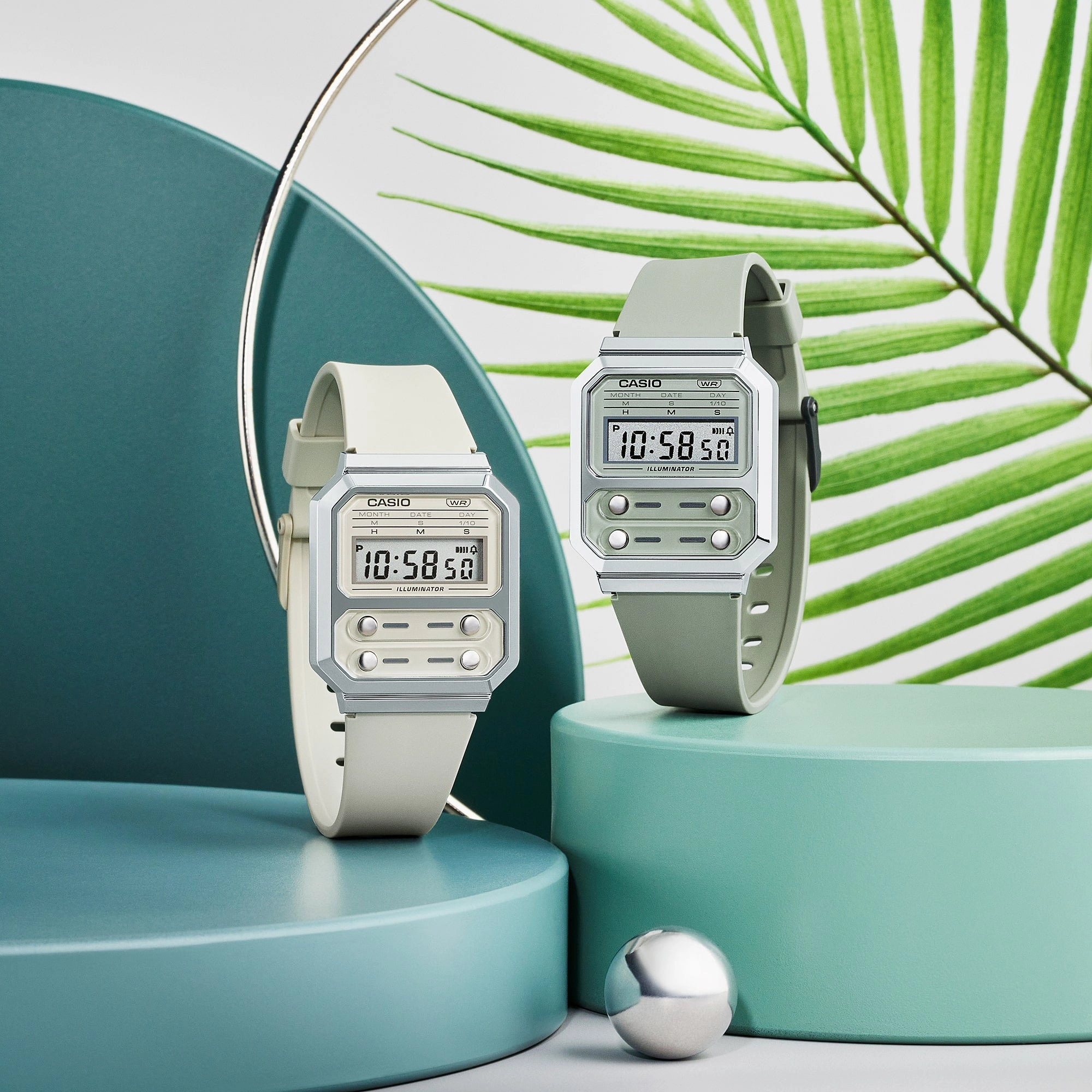 Casio Vintage Digital White Resin Band Watch A100WEF-8A