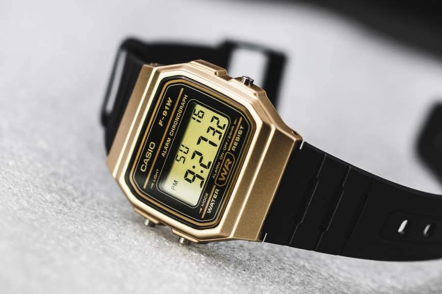Casio Vintage F-91WM-9A Black Resin Strap Watch For Men and Women