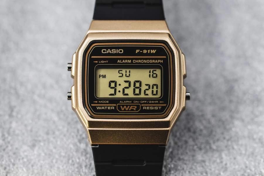 Casio Vintage F-91WM-9A Black Resin Strap Watch For Men and Women
