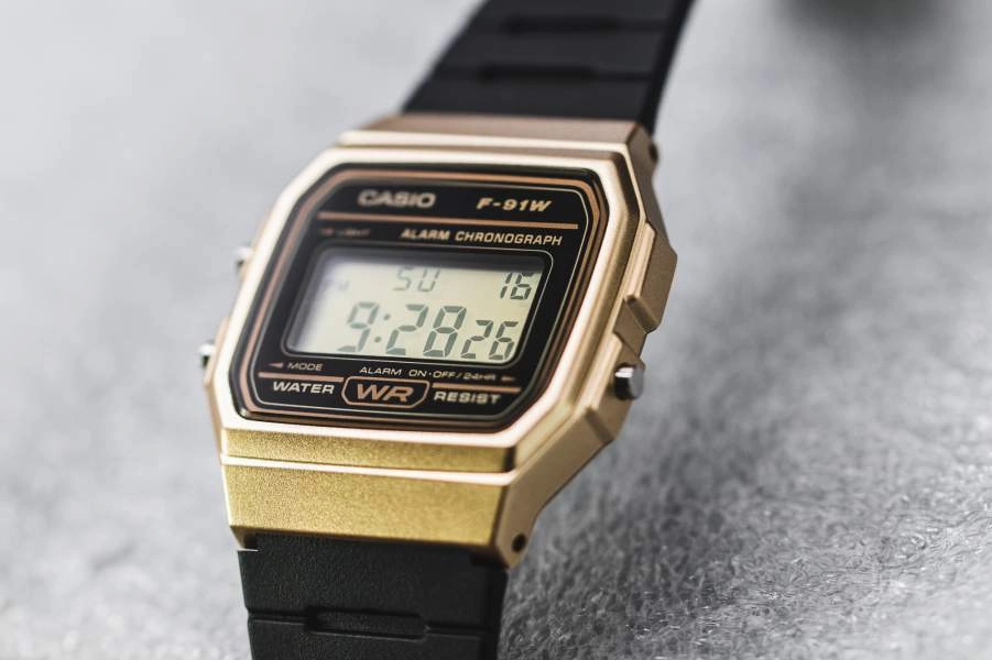 Casio Vintage F-91WM-9A Black Resin Strap Watch For Men and Women