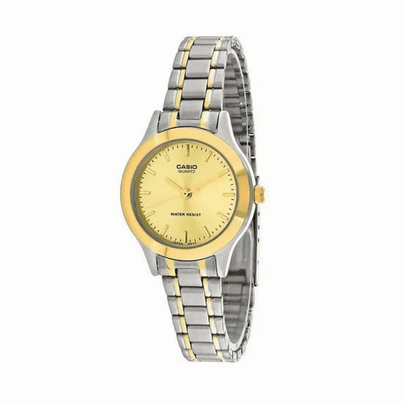 Casio Vintage LTP-1128G-9AR Silver & Gold Stainless Watch for Women