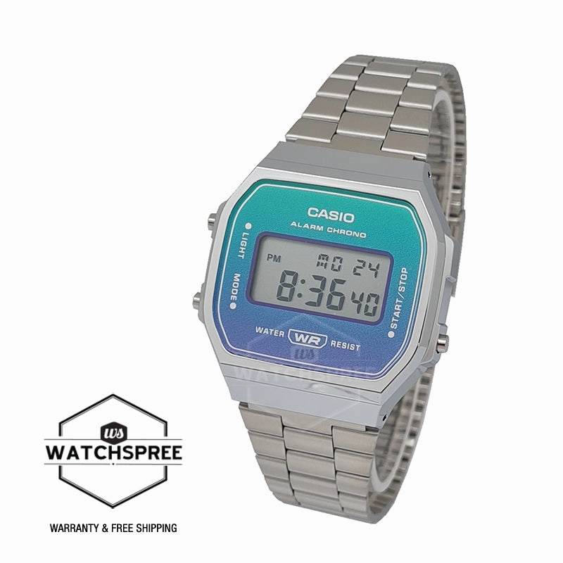 Casio Vintage Style Digital Stainless Steel Band Watch A168WER-2A
