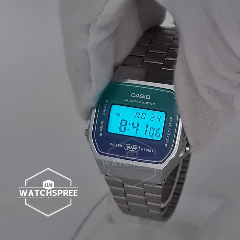 Casio Vintage Style Digital Stainless Steel Band Watch A168WER-2A