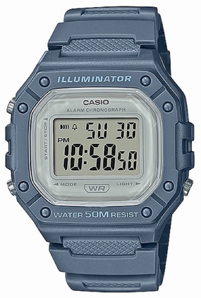 Casio W-218HC-2A Blue Denim Resin Watch