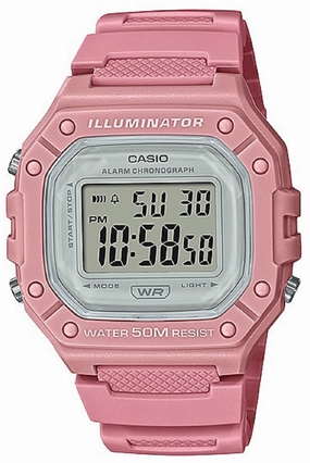 Casio W-218HC-4A Pink Resin Watch