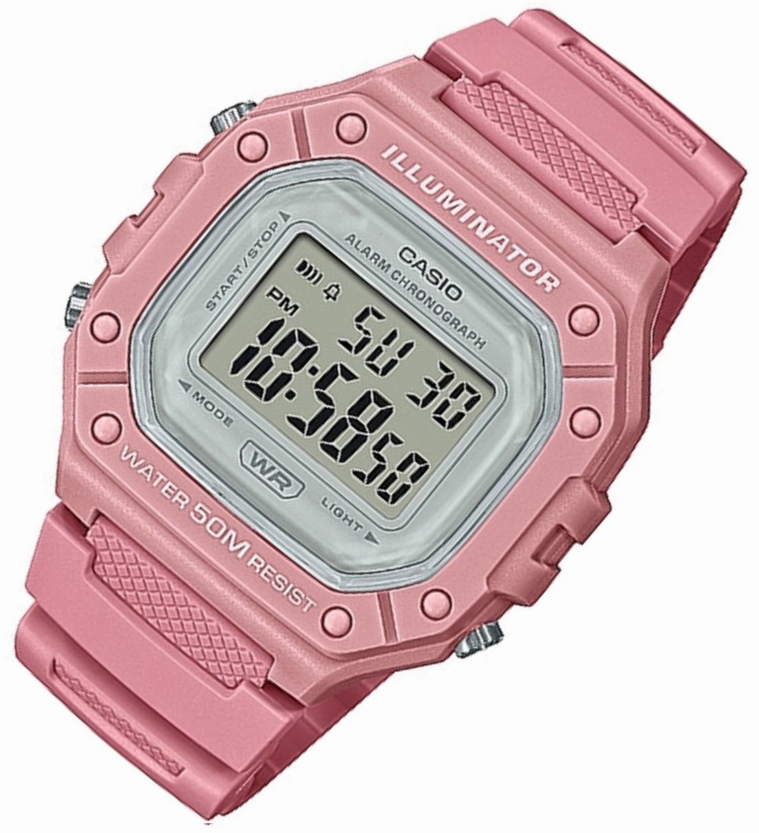 Casio W-218HC-4A Pink Resin Watch