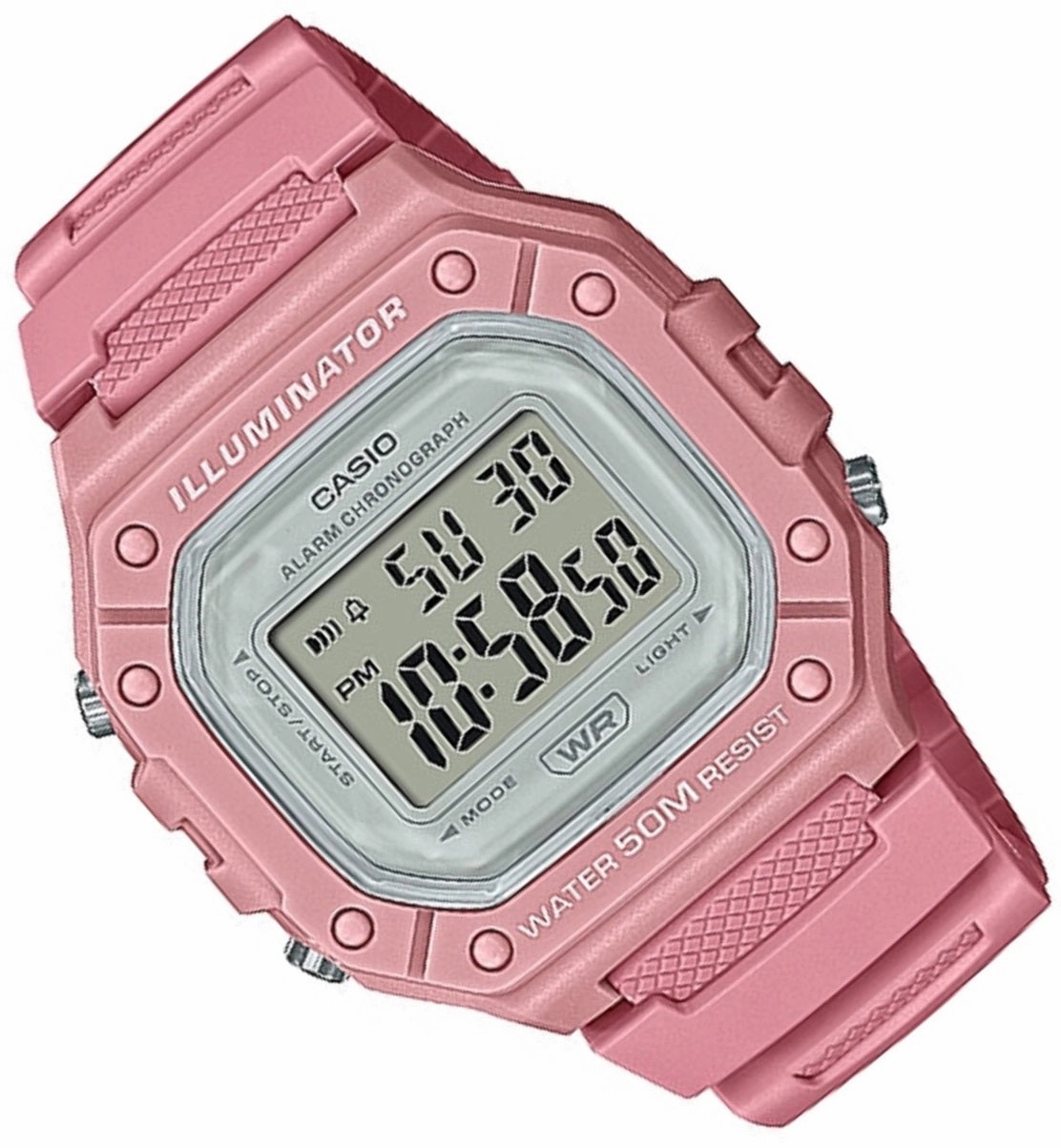 Casio W-218HC-4A Pink Resin Watch