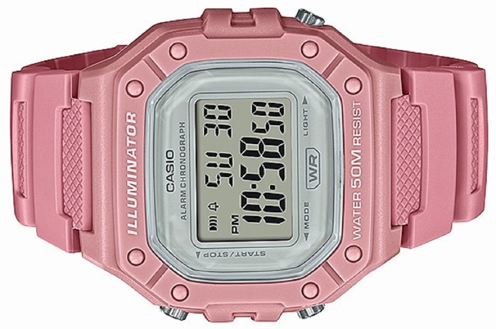 Casio W-218HC-4A Pink Resin Watch