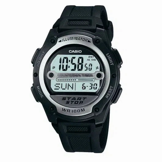 Casio W-756-1AVDF Black Resin Watch for Men and Women