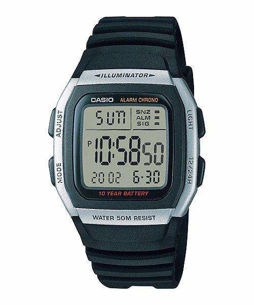 Casio W-96H-1AVDF  Black Resin Watch for Men and Women