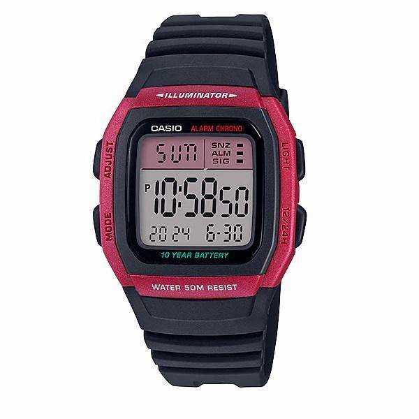 Casio W-96H-4AVDF Black Resin Watch for Men and Women