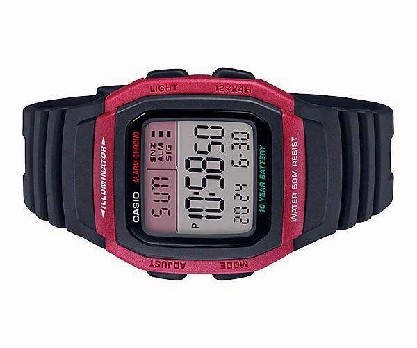 Casio W-96H-4AVDF Black Resin Watch for Men and Women
