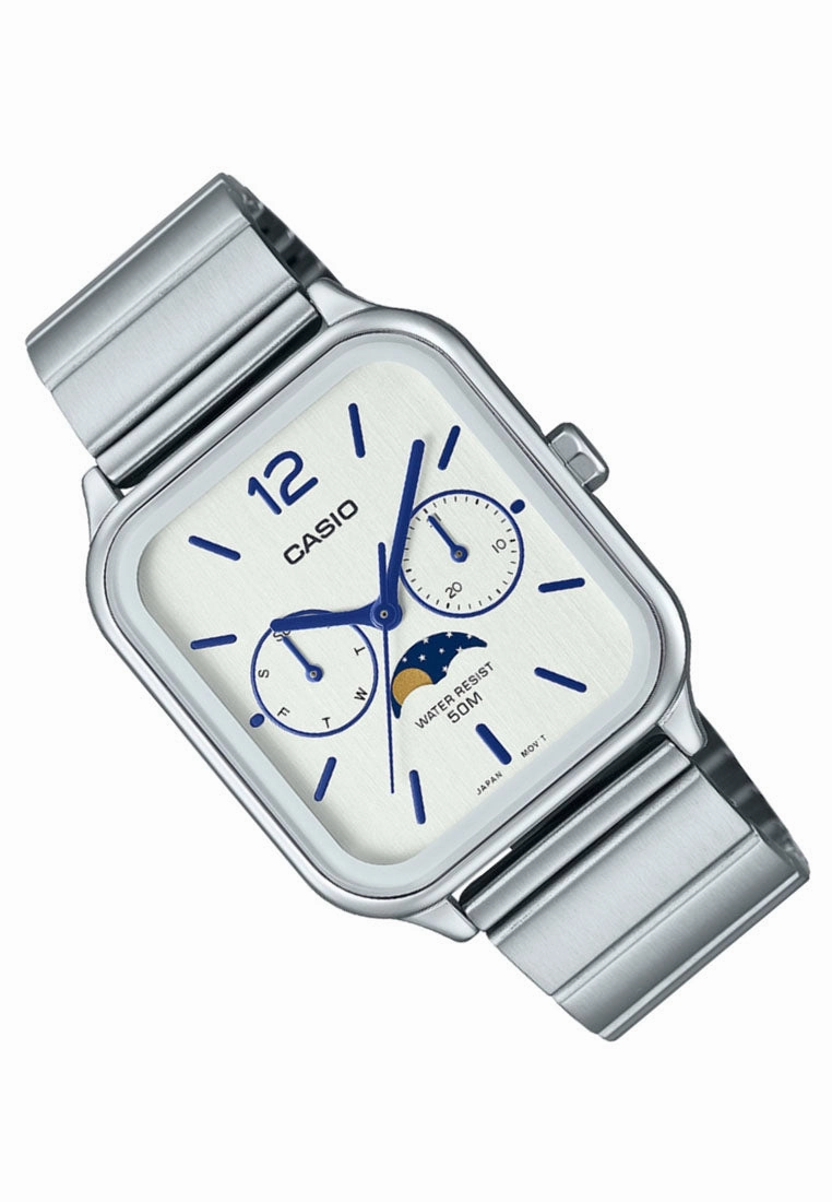 Casio Watch MTP-M305D-7A  Chronograph Stainless Steel Strap Watch For Men