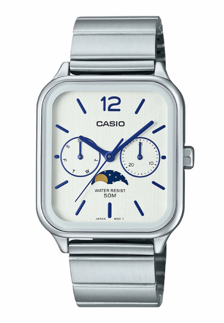 Casio Watch MTP-M305D-7A  Chronograph Stainless Steel Strap Watch For Men