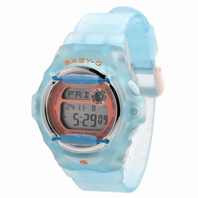 Casio Women's Digital Watch - Baby-G Digital Dial Light Blue Strap Dive | BG169R-2C
