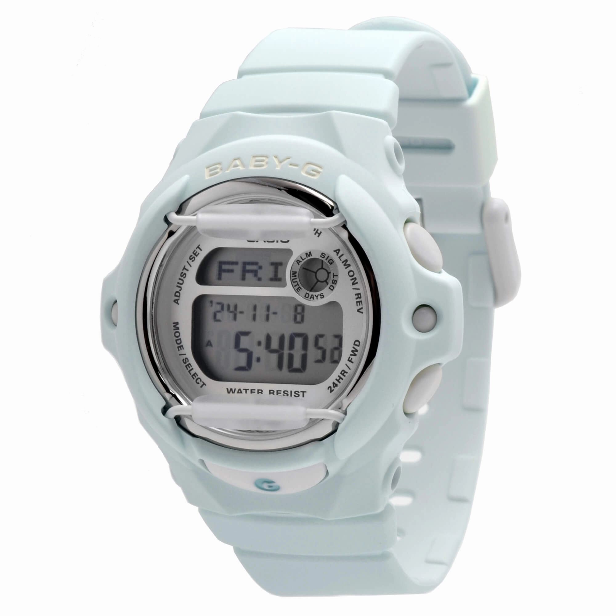 Casio Women's Digital Watch - Baby-G Digital Dial Light Green Strap Dive | BG169R-3