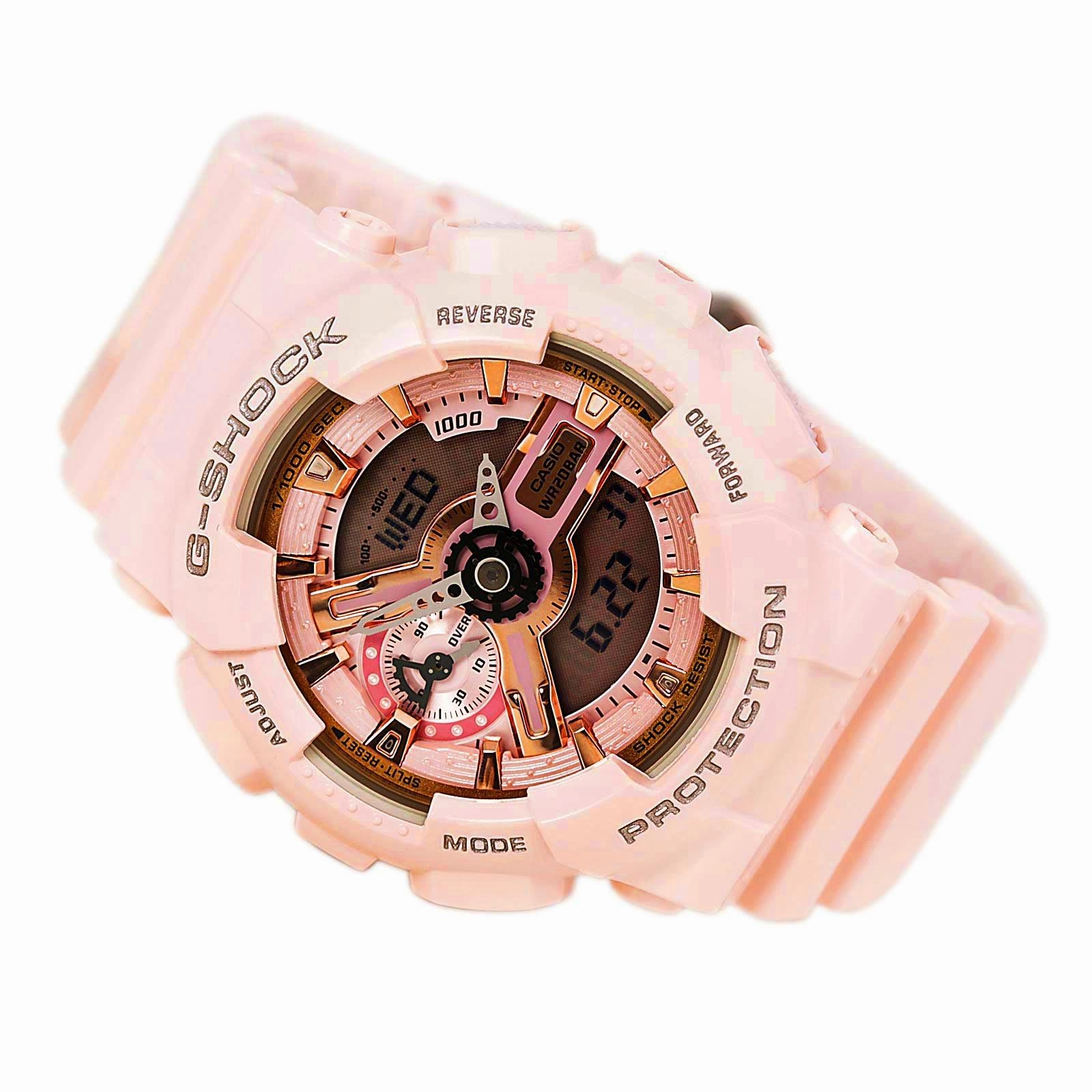Casio Women's G-Shock Ana-Digi Pink Dial Watch | GMAS110MP-4A1