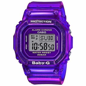 Casio Women's Quartz Watch - Baby-G Alarm Semi-Transparent Resin Strap | BGD560S-6