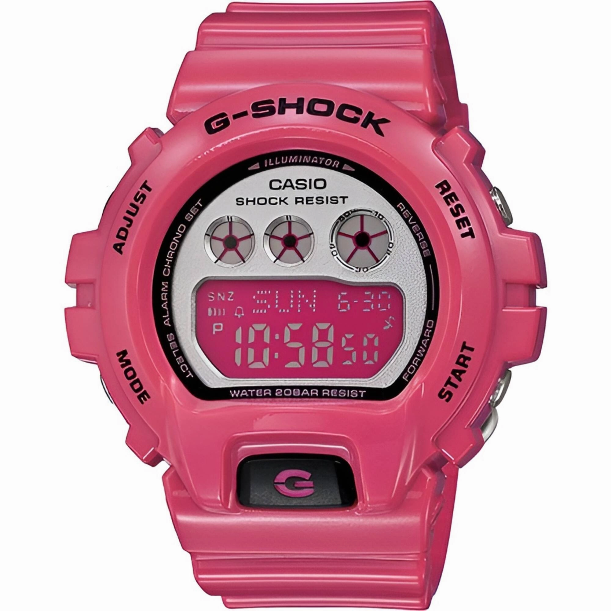 Casio Women's Watch - G-Shock Chronograph Pink Resin Strap Digital | GMDS6900CC-4